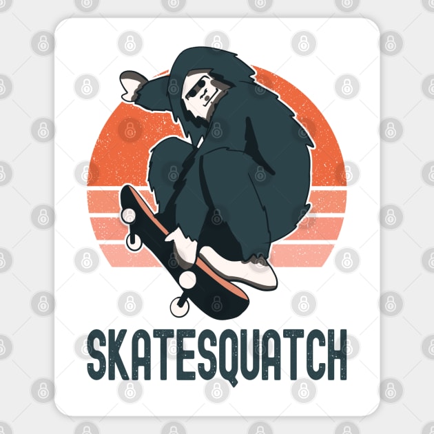 SkateSquatch Magnet by Etopix